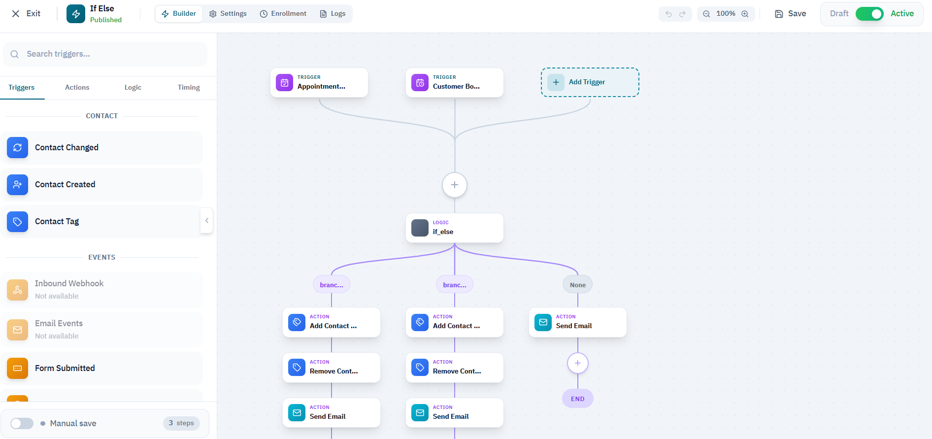 Build a branching workflow
