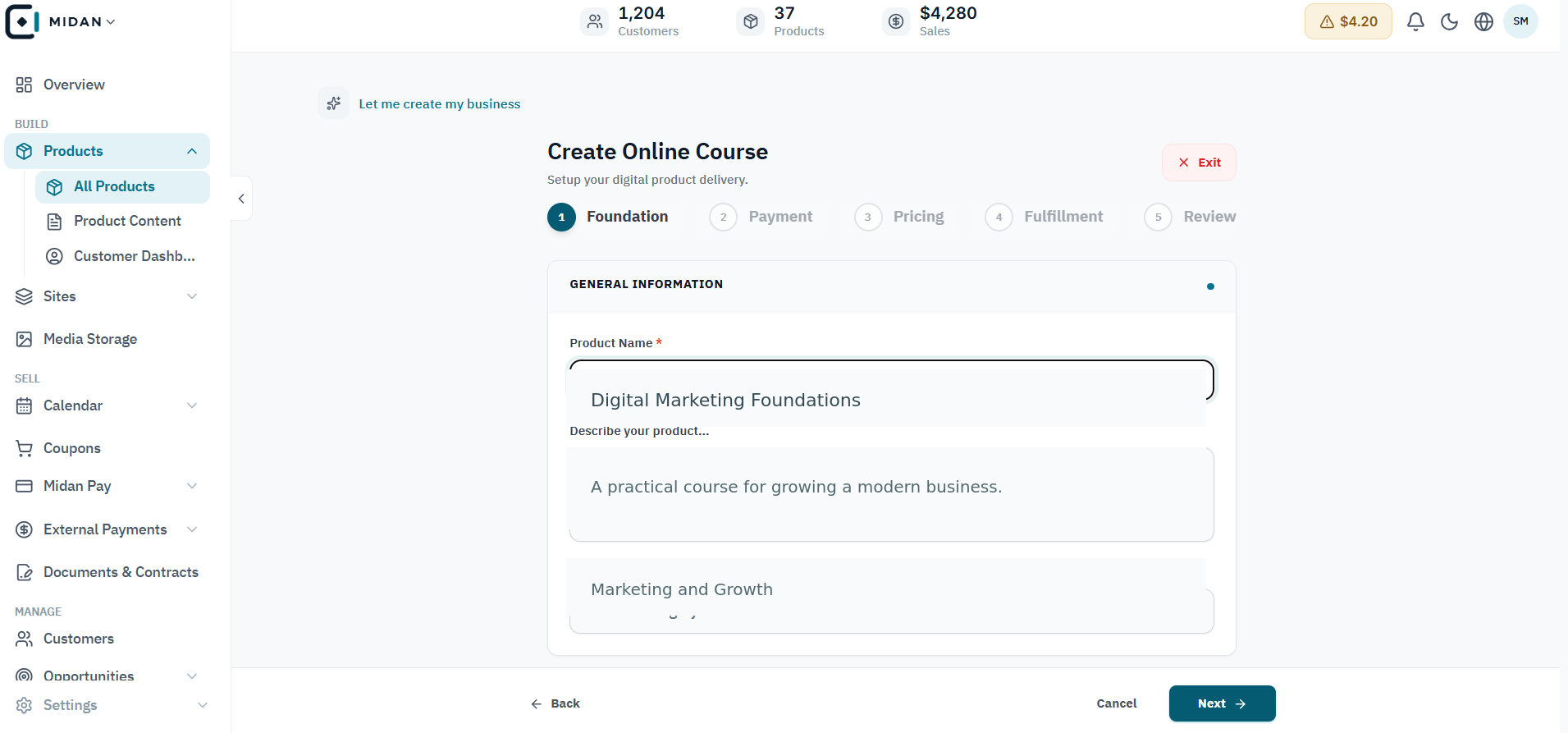 Set up an online course