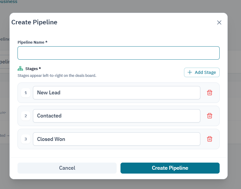 Build a pipeline from clearly ordered stages.
