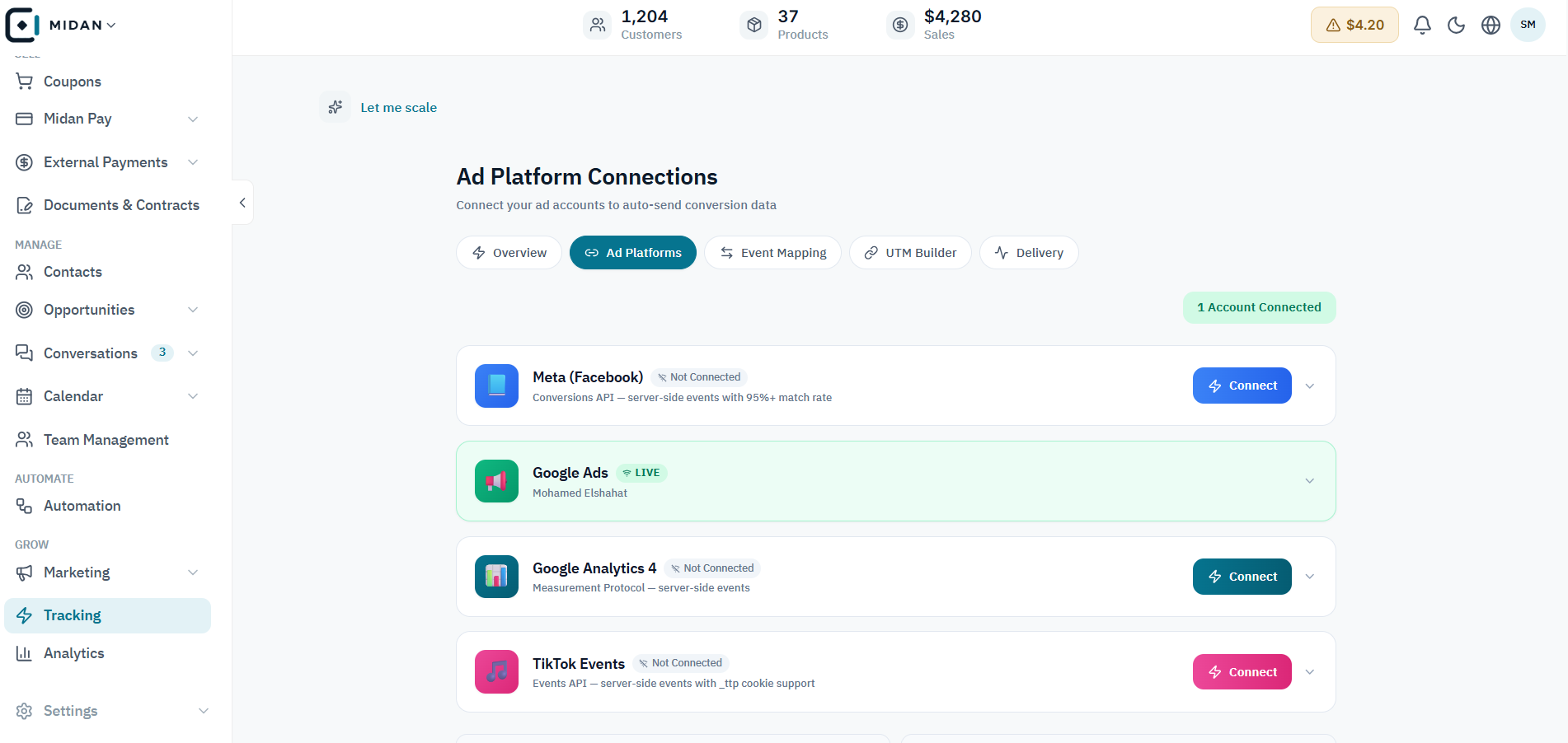 Connect advertising platforms