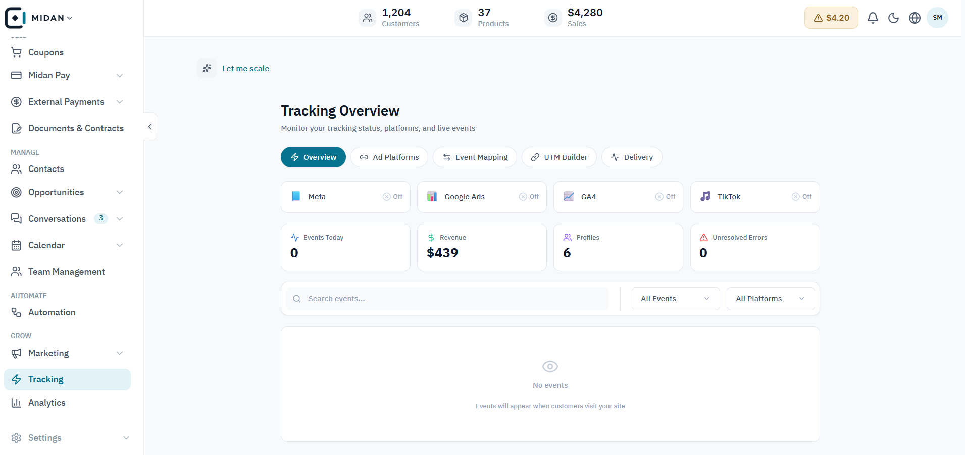 Review the Tracking overview